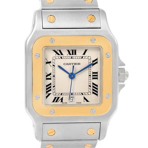 Photo of Cartier Santos Galbee Large Steel 18K Yellow Gold Quartz Watch 1566