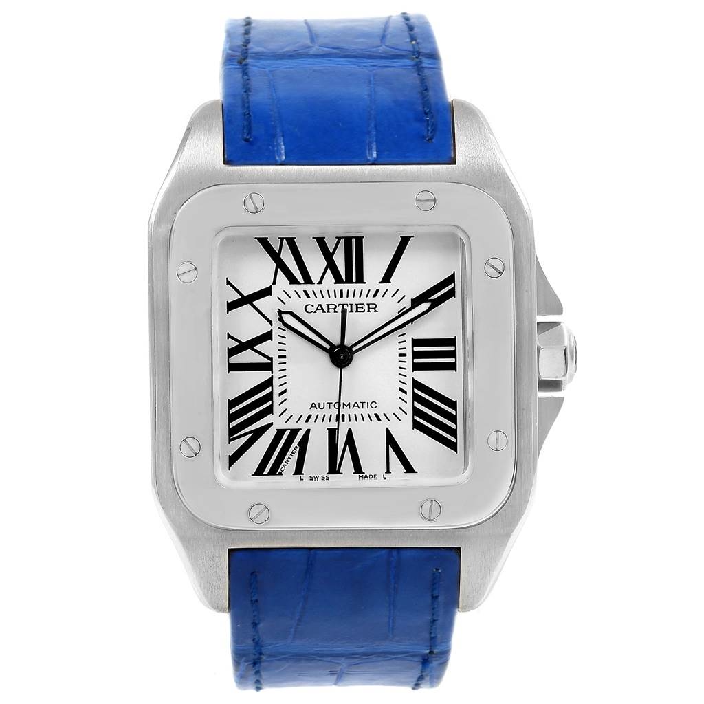 cartier blue strap watch