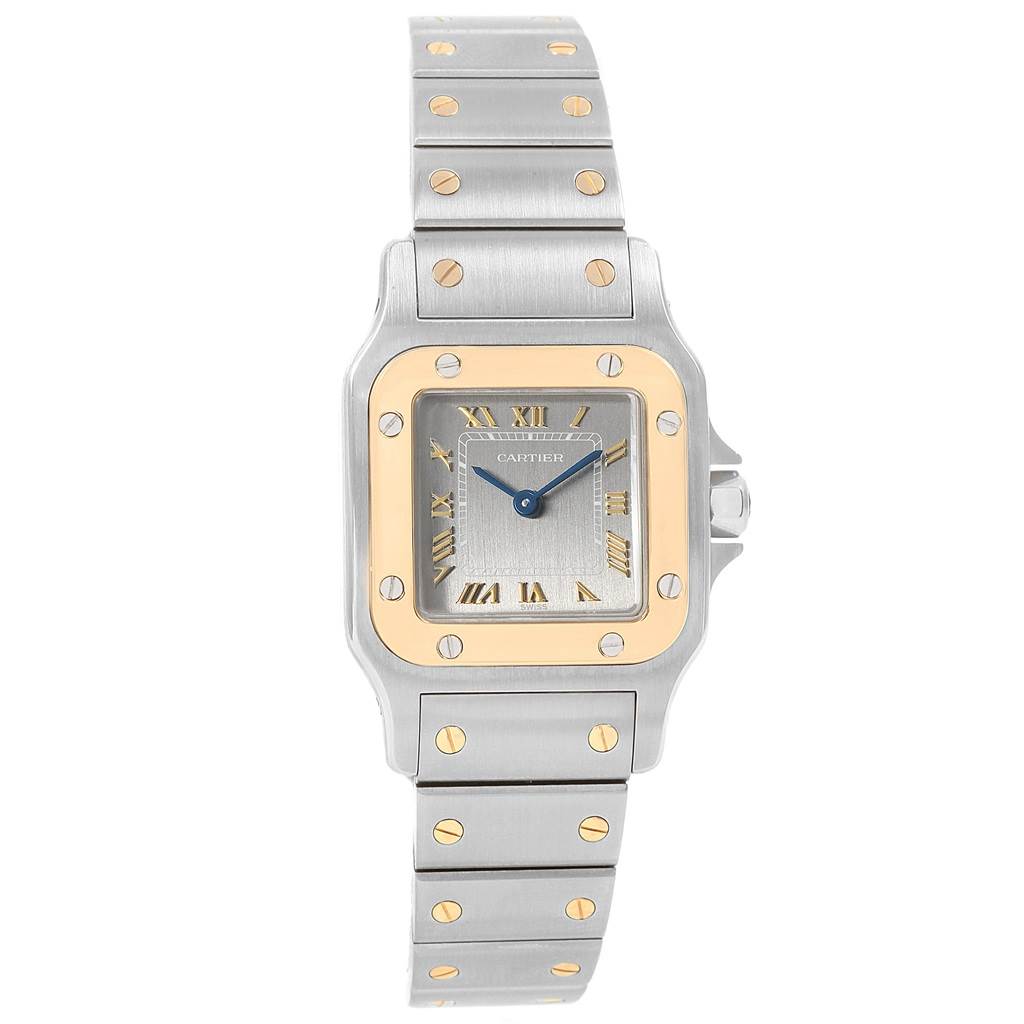 Cartier Santos Galbee Large Steel 18K Yellow Gold Quartz Watch 1057930 ...