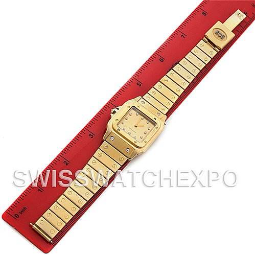 Cartier Santos Vintage 18k y Gold Diamond Automatic Watch