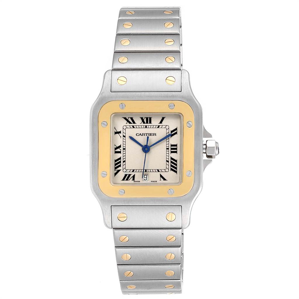 Cartier Santos Galbee Large Steel Yellow Gold Unisex Watch W20011C4 ...