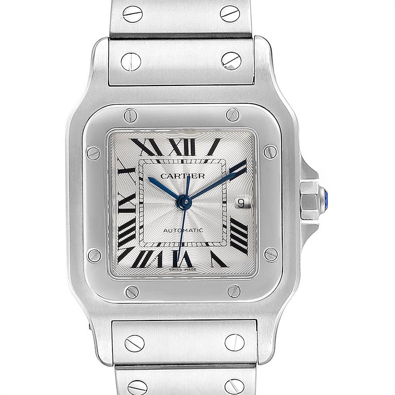 Cartier Santos Galbee Silver Dial Automatic Steel Mens Watch W20055D6 SwissWatchExpo