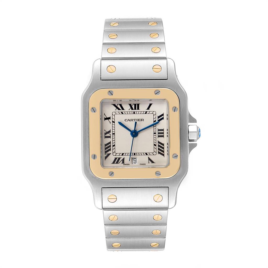 Cartier Santos Galbee Large Steel Yellow Gold Watch W20011C4 Box Papers ...