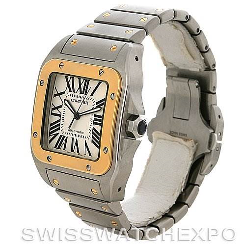 Cartier Santos 100 X-Large Steel & Gold Watch W200728G SwissWatchExpo