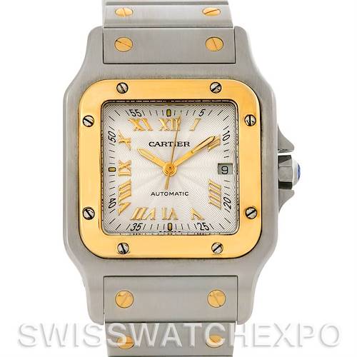 Photo of Cartier Santos Galbee Large Steel and 18K yellow Gold Automatic Watch W20058C4