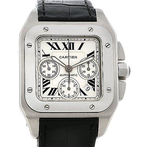 Cartier Santos 100 X-Large Chronograph Watch W20090X8 | SwissWatchExpo