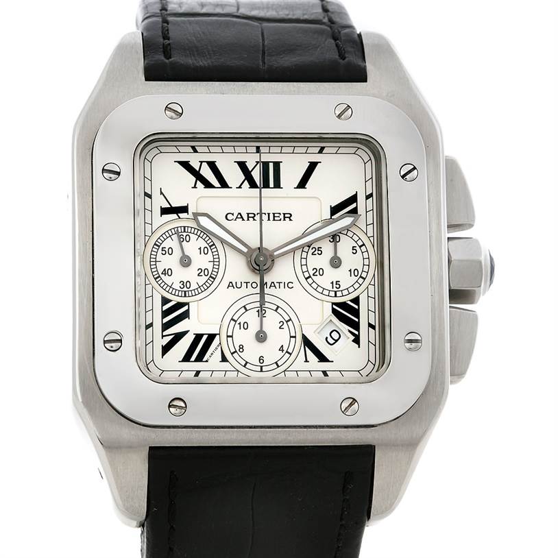 Cartier Santos 100 X-Large Chronograph Watch W20090X8 | SwissWatchExpo