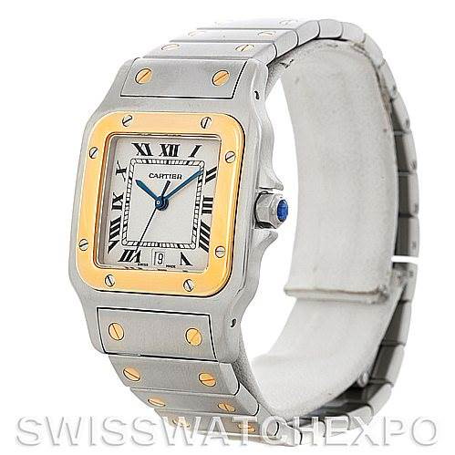 Cartier Santos Large Steel 18K Yellow Gold Watch W20011C4 SwissWatchExpo