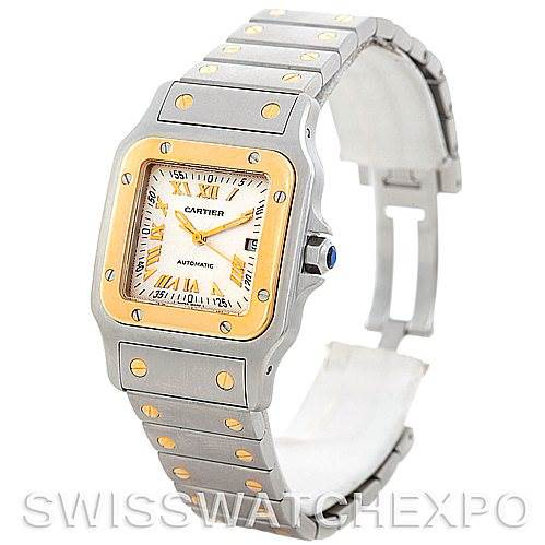 Cartier Santos Galbee Large Steel 18K Yellow Gold Automatic Watch W20058C4 SwissWatchExpo