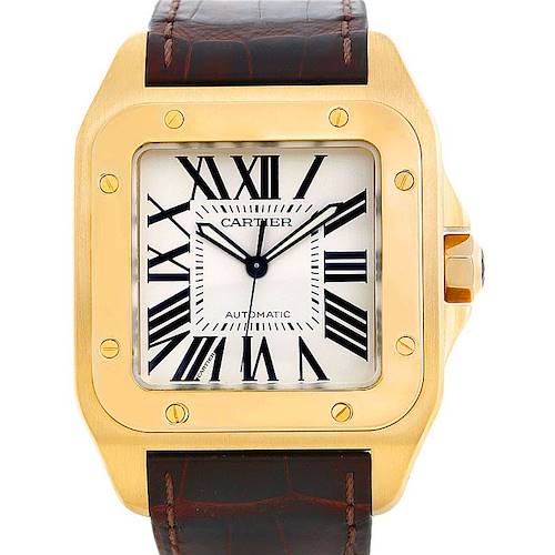 Photo of Cartier Santos 100 XL 18K Yellow Gold Watch W20071Y1
