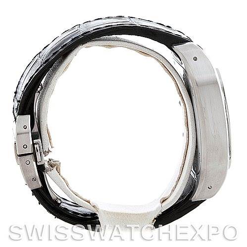 Side view of the Cartier Santos W20073X8 Men's Stainless Steel Silver Dial W20073X8 Men's Stainless Steel Silver Dial watch, showcasing the case and part of the strap.