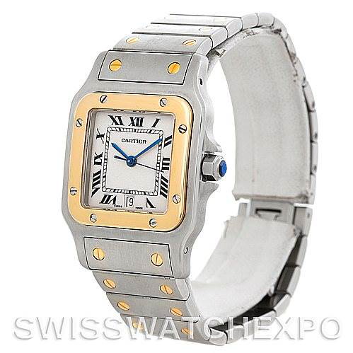 Cartier Santos Large Steel 18K Yellow Gold Watch W20011C4 SwissWatchExpo