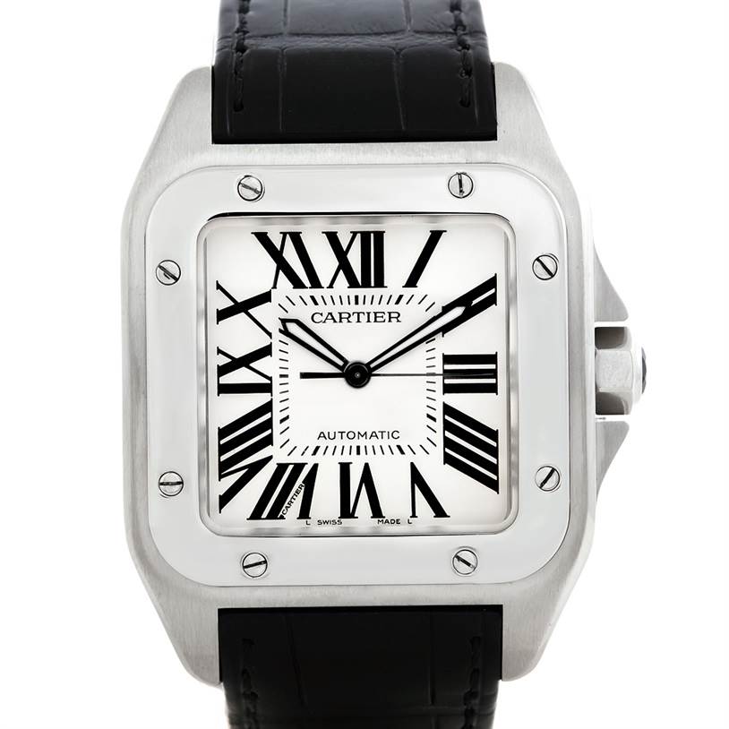 Cartier Santos 100 Steel Automatic XL Mens Watch W20073X8 | SwissWatchExpo