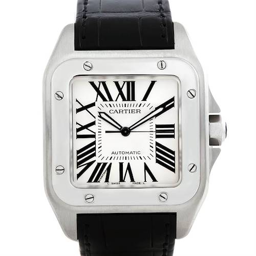 Photo of Cartier Santos 100 Steel Automatic XL Mens Watch W20073X8