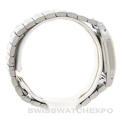 The image shows a side profile of the Cartier Santos W20011C4 Men
s Stainless Steel Silver Dial W20011C4 Men
s Stainless Steel Silver Dial watch, highlighting its bracelet and case.