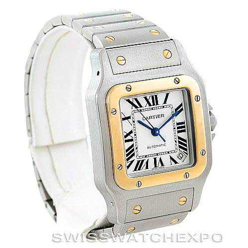 Cartier Santos Galbee XL Steel 18K Yellow Gold Mens Watch W20099C4 SwissWatchExpo