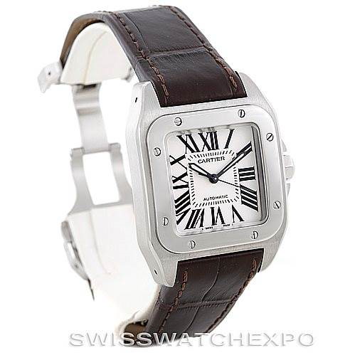 Cartier Santos 100 Stainless Steel Medium Watch W20106X8 SwissWatchExpo