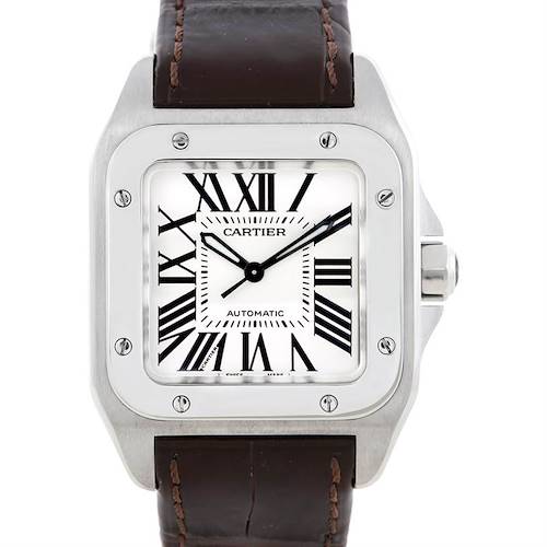 Photo of Cartier Santos 100 Stainless Steel Medium Watch W20106X8