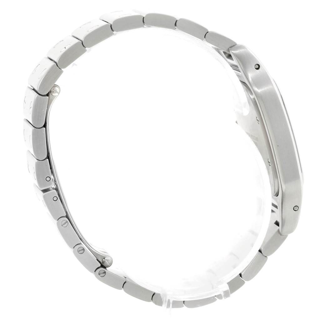 This image shows a side view of the Cartier Santos W20065D6 Men
s Stainless Steel Blue Dial W20065D6 Men
s Stainless Steel Blue Dial model, displaying its bracelet and case.