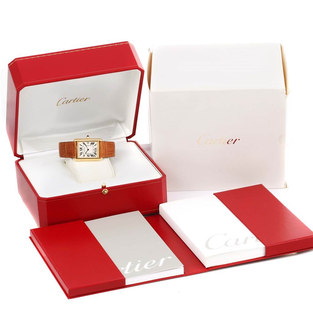 Cartier Tank Louis 18k Yellow Gold Watch W1529756 Box Papers ...