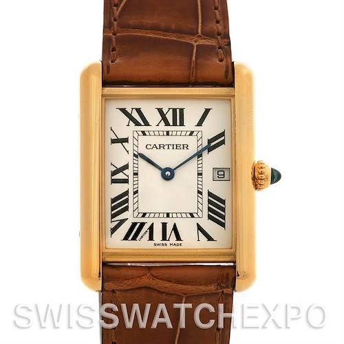 Photo of Cartier  Tank Louis mens 18k y gold date watch W1529756