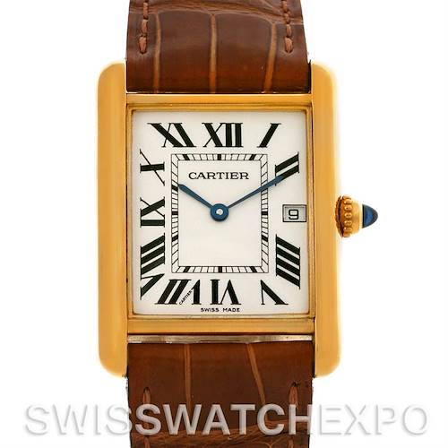 Photo of Cartier Tank Louis Mens 18k Yellow Gold Date Watch W1529756