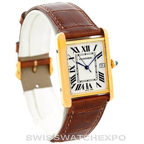 Cartier Tank Louis Mens 18k Yellow Gold Watch W1529756 | SwissWatchExpo