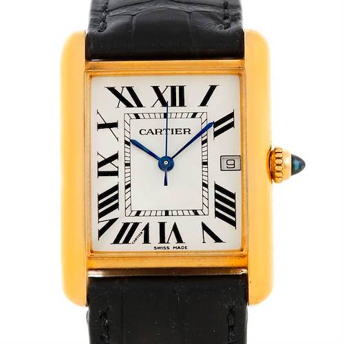 Photo of Cartier Tank Louis Mens 18k Yellow Gold Watch W1529756