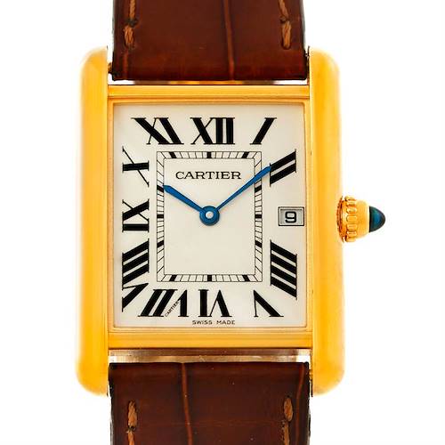 Photo of Cartier Tank Louis Mens 18k Yellow Gold Watch W1529756