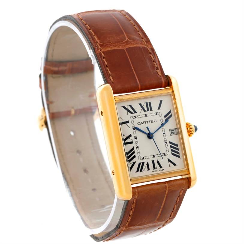 Cartier Tank Louis Large 18k Yellow Gold Date Watch W1529756 ...