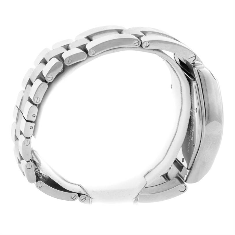 This image shows a side view of the Cartier Roadster W62041V3 Men
s Stainless Steel Black Dial W62041V3 Men
s Stainless Steel Black Dial model, focusing on the bracelet and case.