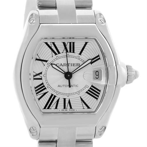 Photo of Cartier Roadster Mens Steel Large Silver Dial Watch W62025V3