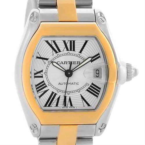 Photo of Cartier Roadster 18k Yellow Gold Stainless Steel Mens Watch W62031Y4