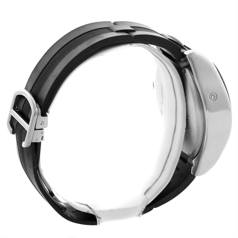 The image shows a Cartier Roadster W6206020 Men's Stainless Steel Silver Dial W6206020 Men's Stainless Steel Silver Dial watch viewed from the side, highlighting the strap and case.