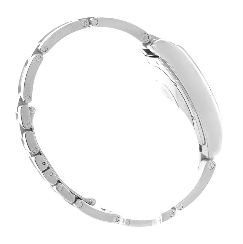 The image shows a side view of the Cartier Roadster W62041V3 Men's Stainless Steel Black Dial W62041V3 Men's Stainless Steel Black Dial watch, highlighting the bracelet and case.