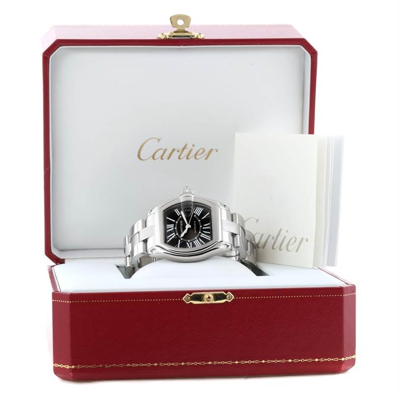 Cartier Roadster Black Dial Large Automatic Steel Watch W62041V3 ...