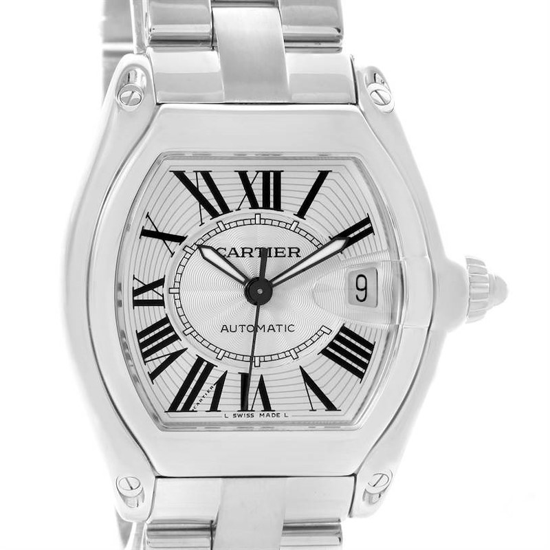 Cartier Roadster Mens Automatic Watch W62025V3 Box Papers Strap SwissWatchExpo