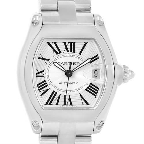 Photo of Cartier Roadster Mens Automatic Steel Silver Dial Watch W62025V3