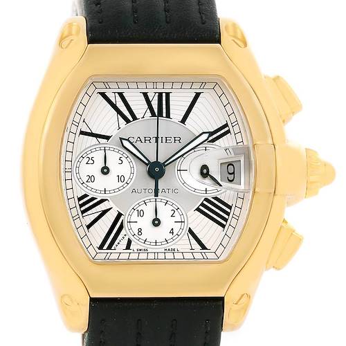 Photo of Cartier Roadster Chronograph XL 18K Yellow Gold Mens Watch W62021Y2