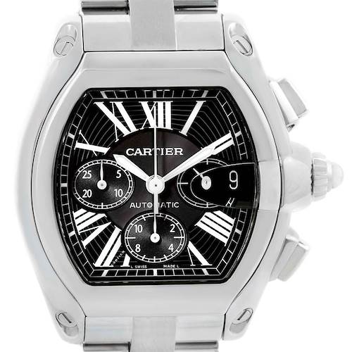 Photo of Cartier Roadster Chronograph Black Dial Mens Watch W62020X6