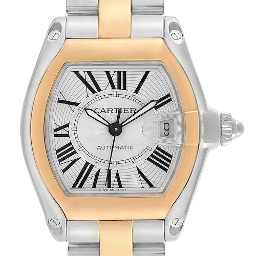 Photo of Cartier Roadster Yellow Gold Steel Automatic Mens Watch W62031Y4