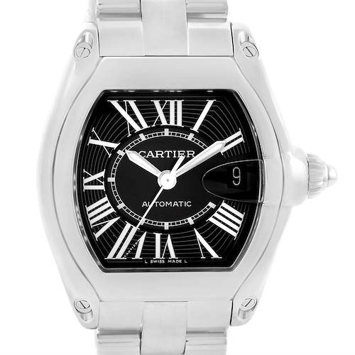Photo of Cartier Roadster Black Dial Large Stainless Steel Watch W62041V3