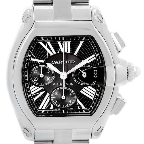 Photo of Cartier Roadster Chronograph Black Dial Automatic Mens Watch W62020X6