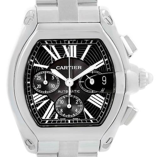 Photo of Cartier Roadster XL Chrono Black Dial Automatic Mens Watch W62020X6