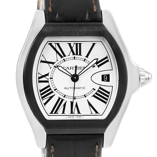 Photo of Cartier Roadster S Silver Dial Black Strap Steel Unisex Watch W6206018