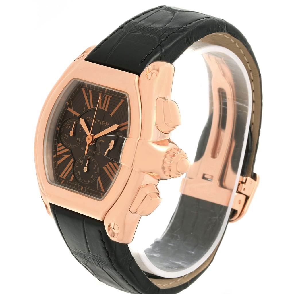 cartier rose gold roadster chronograph