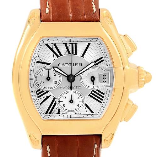 Photo of Cartier Roadster Chronograph XL 18K Yellow Gold Mens Watch W62021Y2