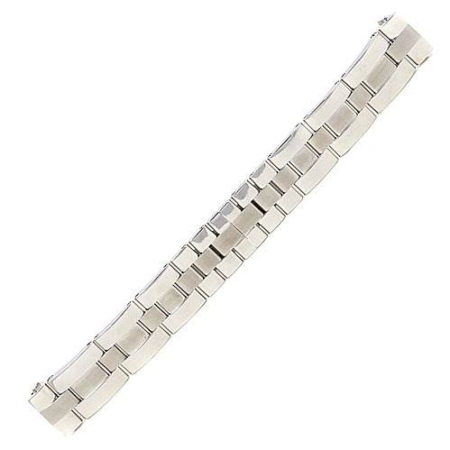 This image shows a metal bracelet strap for the Cartier Roadster W62025V3 Men's Stainless Steel Silver Dial W62025V3 Men's Stainless Steel Silver Dial watch, displayed flat and viewed from above.