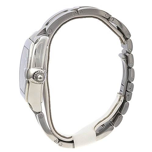 The image shows a side view of the Cartier Roadster W62025V3 Men's Stainless Steel Black Dial W62025V3 Men's Stainless Steel Black Dial model watch, highlighting its case and part of the bracelet.