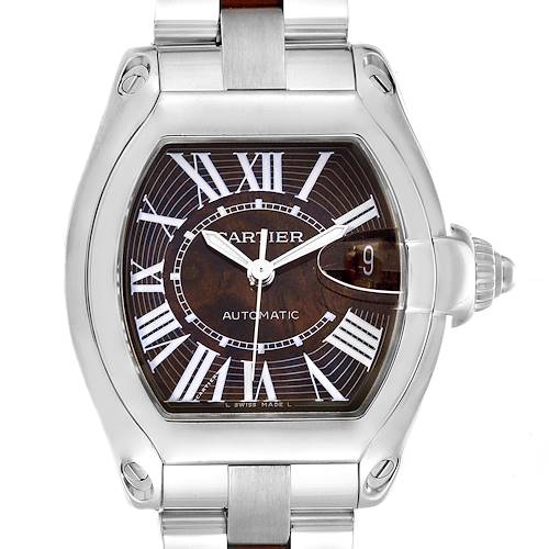 Photo of Cartier Roadster XL White Gold Walnut Wood Limited Edition Watch W6206000